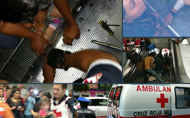 Niña queda atrapada en escaleras del Metro Polanco - nina-metro-polanco