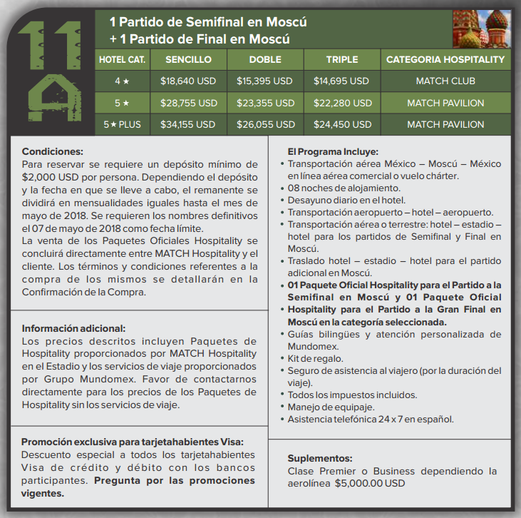 ¿Cuánto cuesta ir al Mundial Rusia 2018? - paquete-mundomex-11a