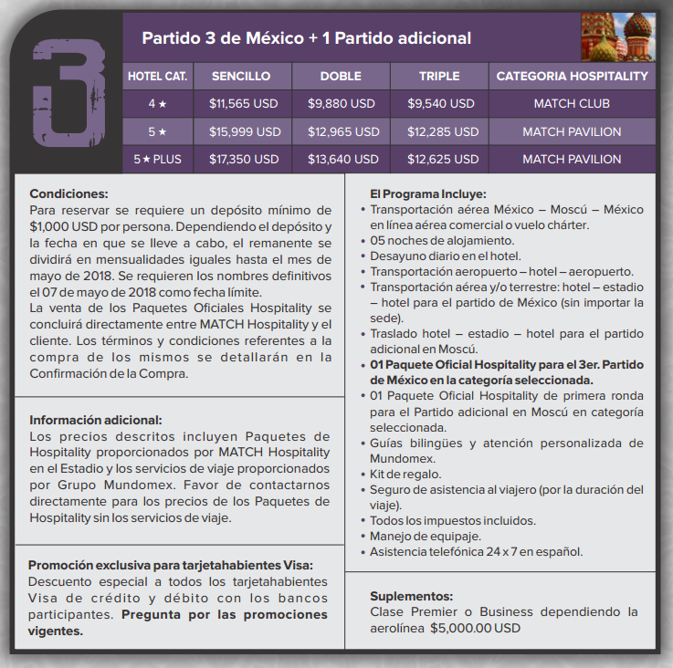 ¿Cuánto cuesta ir al Mundial Rusia 2018? - paquete-mundomex-3