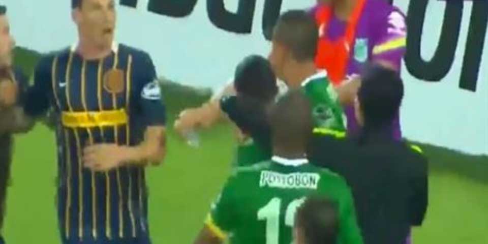 Video: festejo provoca pelea en Copa Libertadores