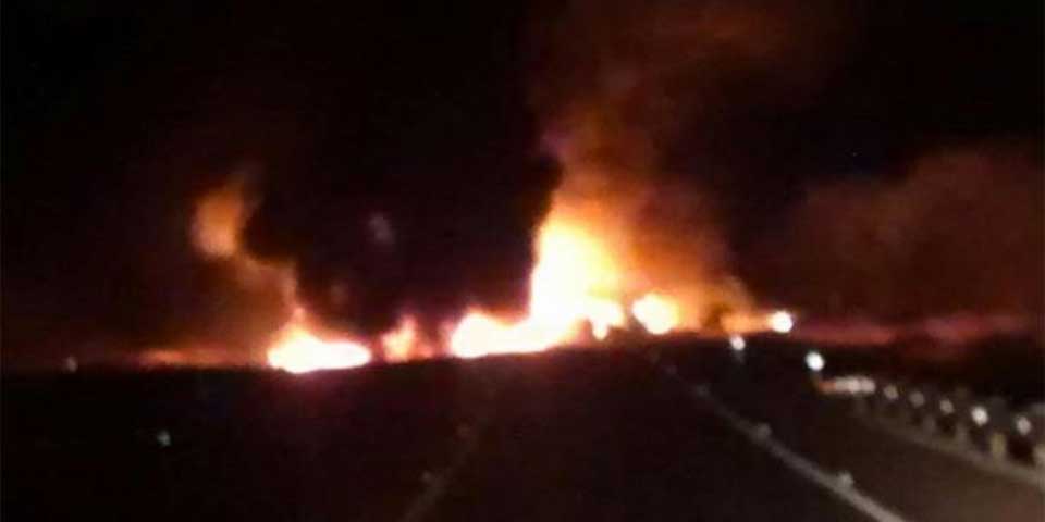 Explosión de pipa en Autopista Siglo 21 deja tres muertos