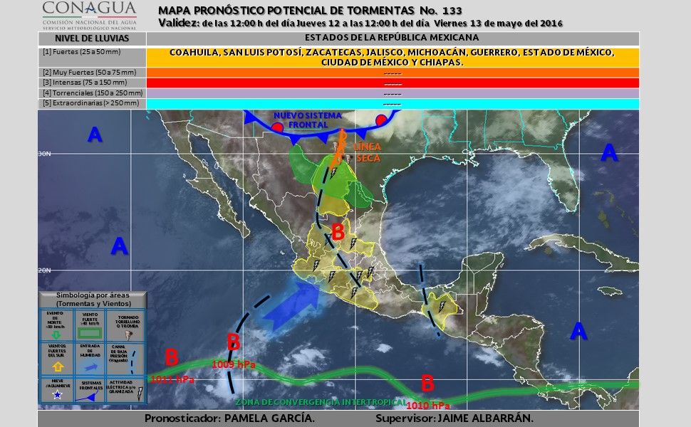 Seguirán las lluvias en gran parte del país - potencial_tormentas-2-1