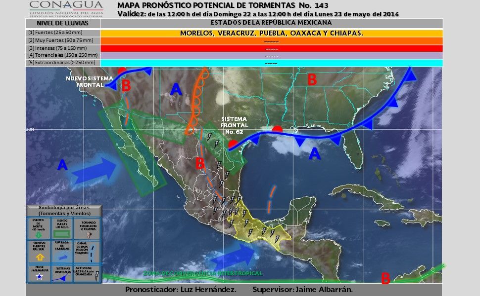 Seguirán las lluvias y altas temperaturas en casi todo el país - potencial_tormentas-3-2