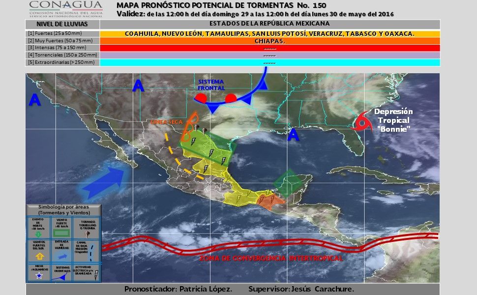 Continuarán las lluvias en gran parte del país - potencial_tormentas-3-3