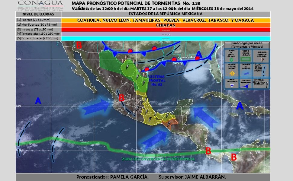 Se mantienen lluvias y calor extremo en gran parte del país - potencial_tormentas-6