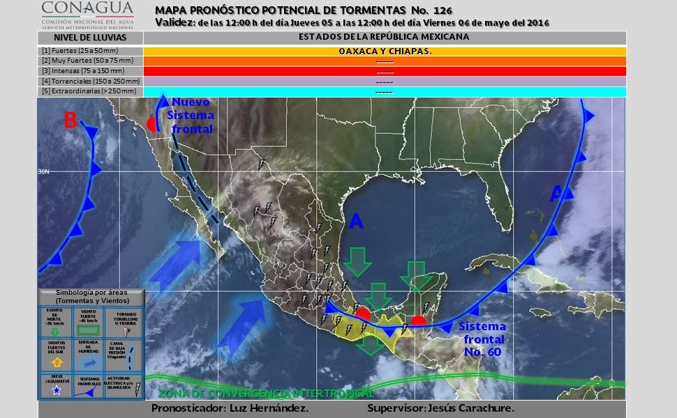 Pronostican tormentas eléctricas y granizadas - potencial_tormentas