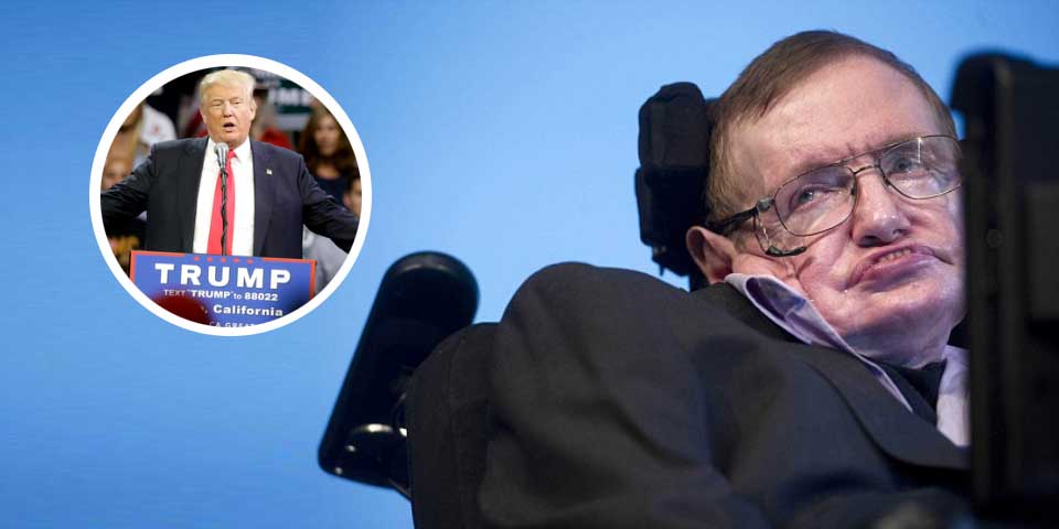 Confunde a Stephen Hawking popularidad de Donald Trump
