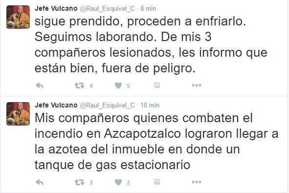 Incendio consume planta de Steren en Azcapotzalco - tuits-jefe-vulcano-steren-bodega