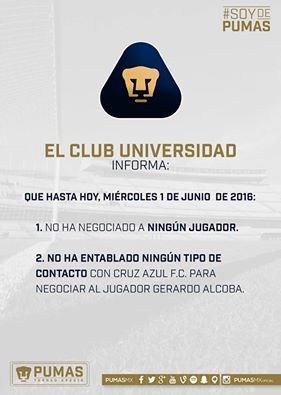 Pumas desmiente salida de Gerardo Alcoba - 12991111_1349748208388482_6979680439209581838_n