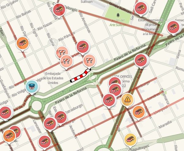 Cierran lateral de Reforma por manifestación de la CNTE - BMV-Reforma1jun