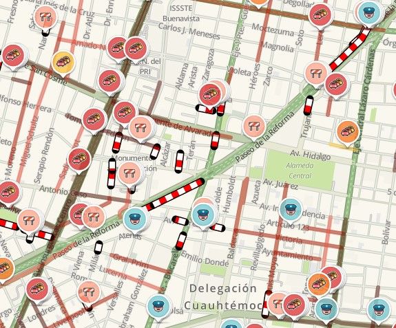 CNTE marcha hacia la SEGOB - CNTE-Reforma-8jun-Waze