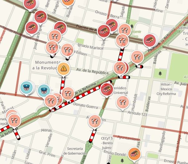CNTE marcha hacia la SEGOB - CNTE-Reforma-8jun-Waze2
