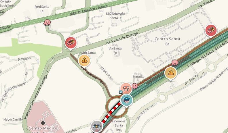 Restablecen circulación en Autopista México-Toluca - Centro-Santa-FE