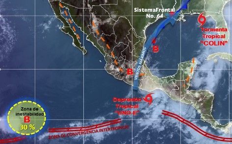 Activan medidas preventivas en Chiapas por depresión tropical