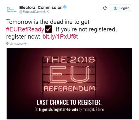 Twitter promueve referéndum en Reino Unido - EURef