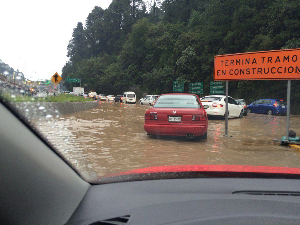 Fuertes lluvias provocan cierre en la México-Toluca - Lluvias-Ciudad-de-México-2-1024x768