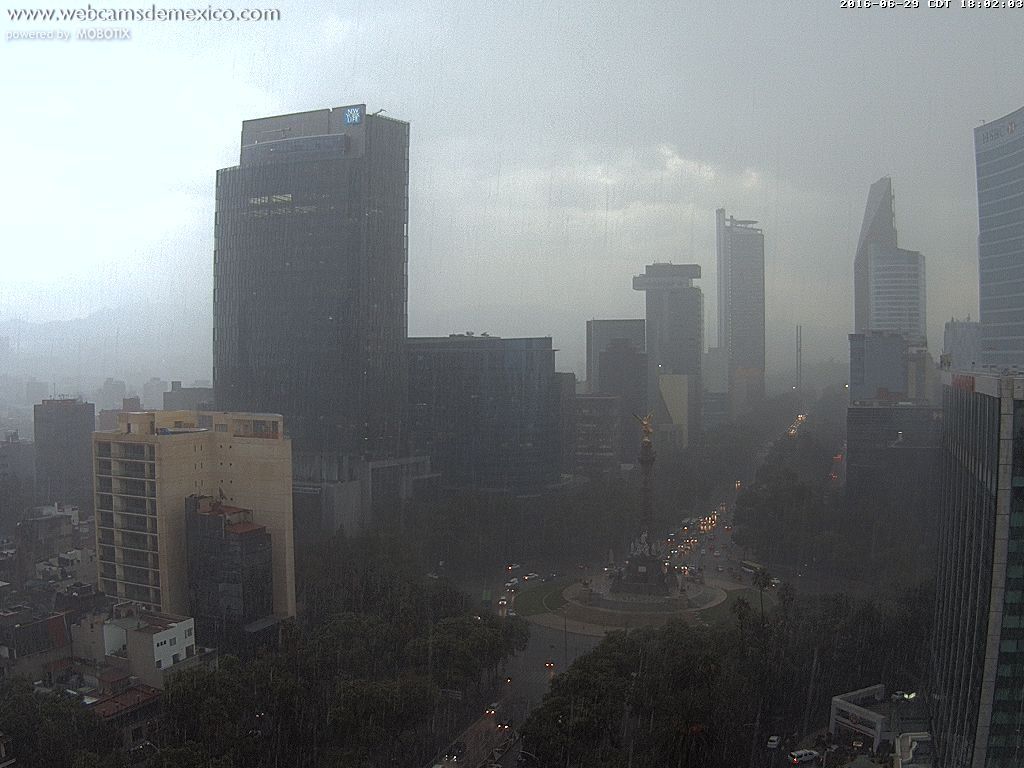 Graves encharcamientos en la Ciudad de México - Lluvias-WebCamsdeMéxico-1024x768