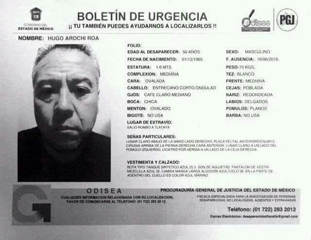 Desaparecen dos servidores públicos del SAT en el Estado de México - SAT-desaparecido