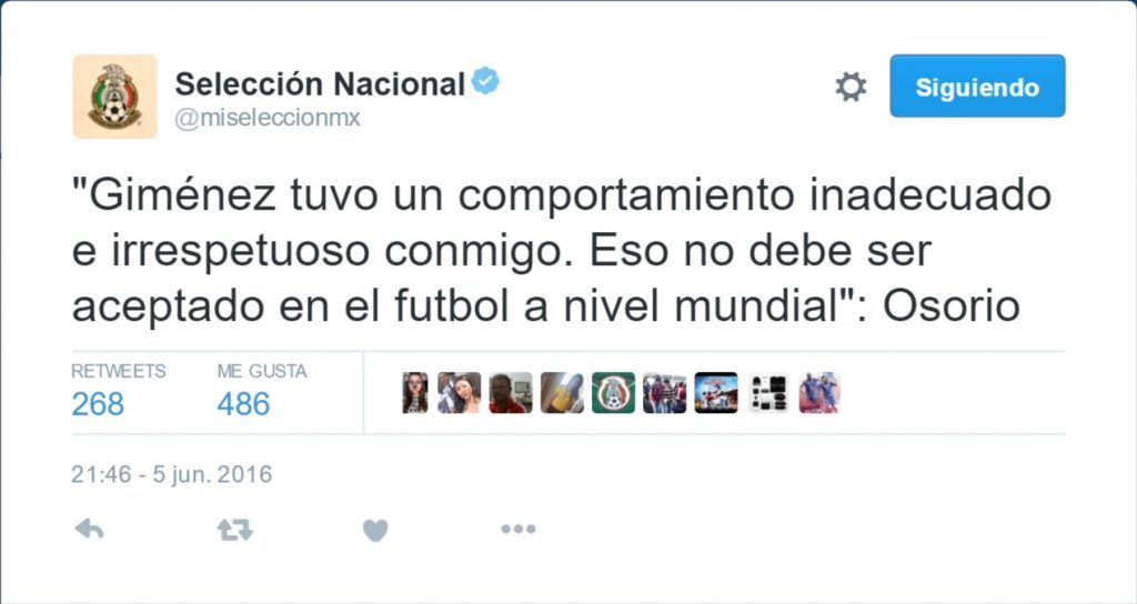 Juan Carlos Osorio llama "irrespetuoso" a defensa uruguayo Giménez - Selección-Nacional-Osorio-1024x544