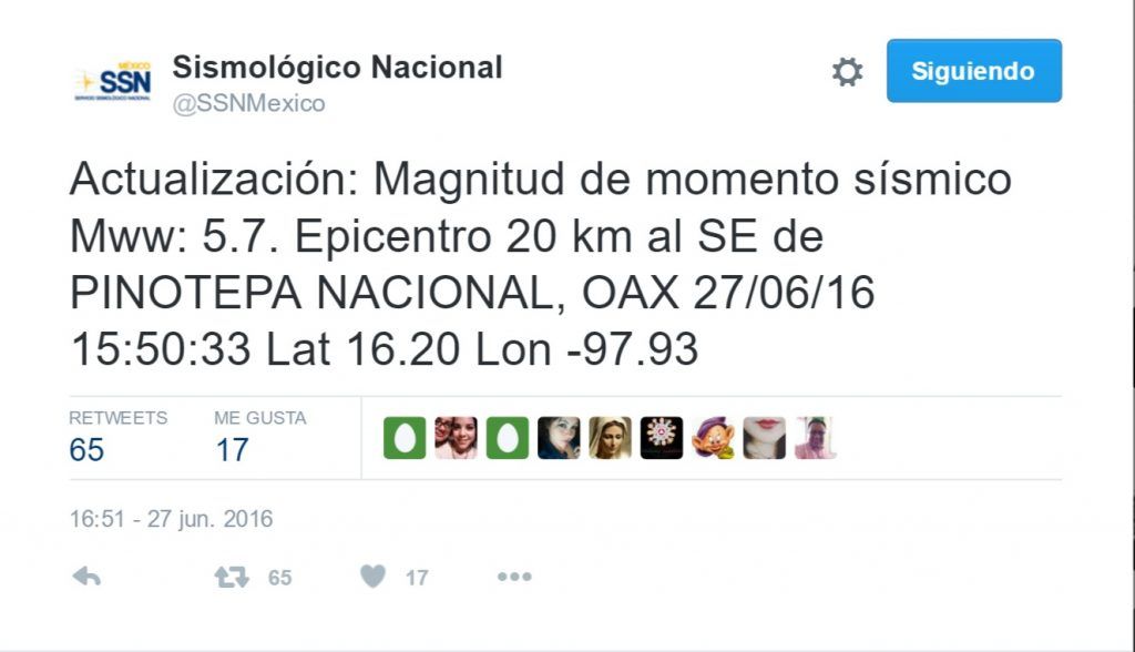 Sismo magnitud 5.7 sacude la Ciudad de México - Sismológico-Nacional-1024x588