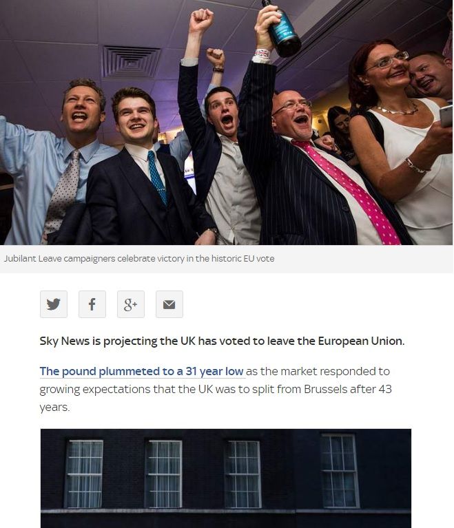 Reacciones en medios británicos - SkyNews