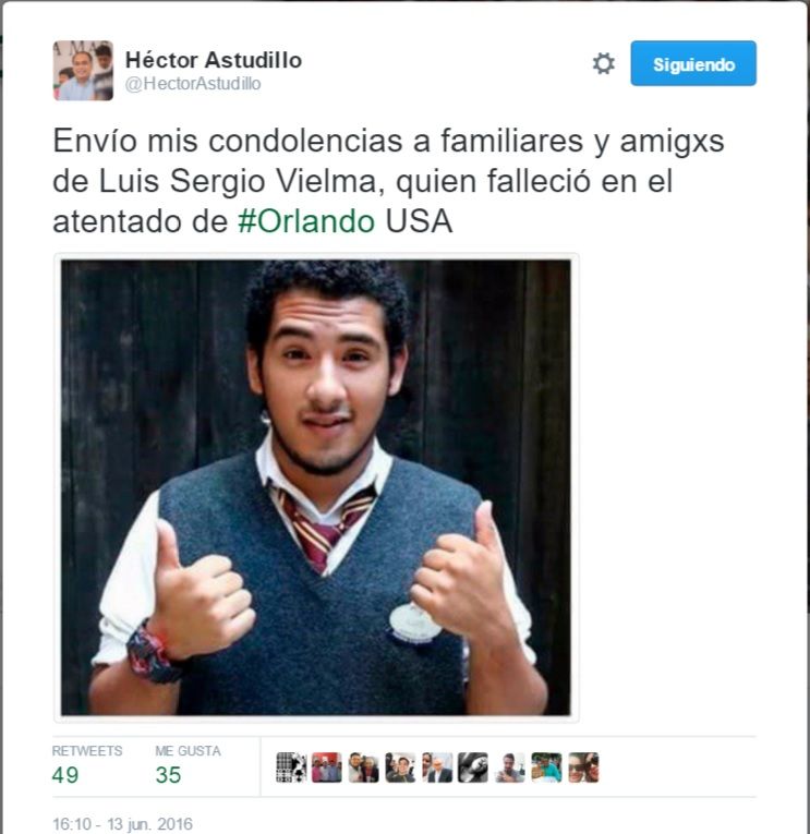 Rinden tributo a mexicano víctima de ataque en Orlando al estilo Harry Potter - Tuit-Héctor-Astudillo