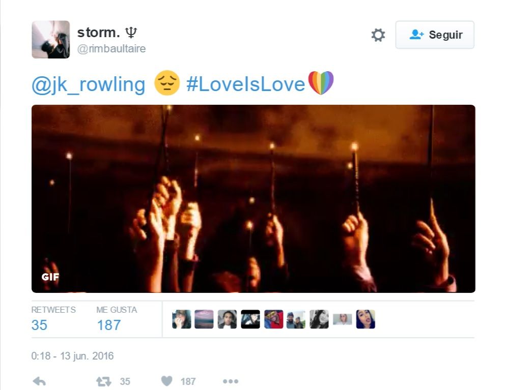 Rinden tributo a mexicano víctima de ataque en Orlando al estilo Harry Potter - Tuit-JK-Rowling-4