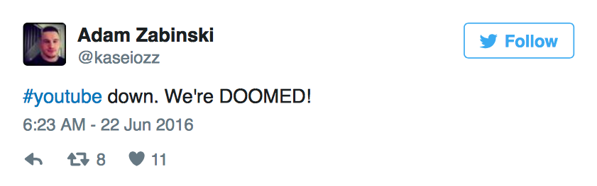 Se registra la mayor caída de YouTube - YuTube-Twitter-2