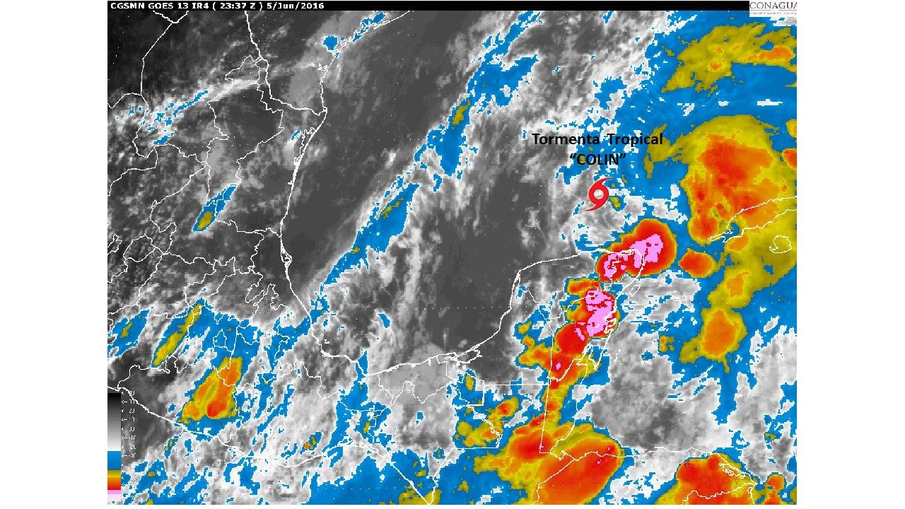 Surge la tormenta Colin cerca de la Península de Yucatán