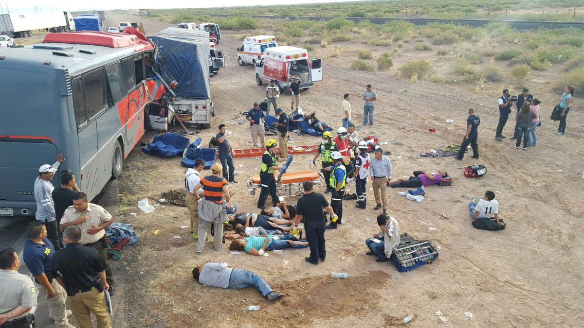 Diez muertos y 27 heridos por choque en Chihuahua - accidente-chuhuahua