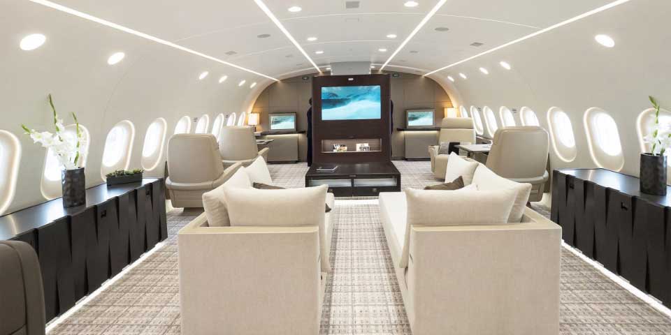 Así luce el interior del avión más lujoso del mundo