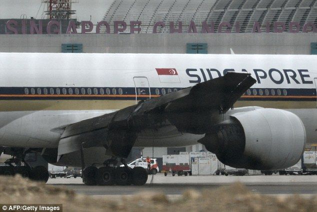 Vuelo de Singapore Airlines se incendia tras aterrizaje de emergencia - avion-ala-fuego