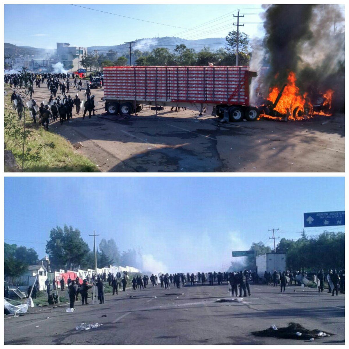 Enfrentamiento con la CNTE deja seis muertos, 53 civiles y 56 policías heridos - bloqueo-Nochixtlan