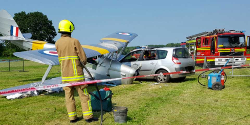 Dos hombres sobreviven milagrosamente tras accidente aéreo