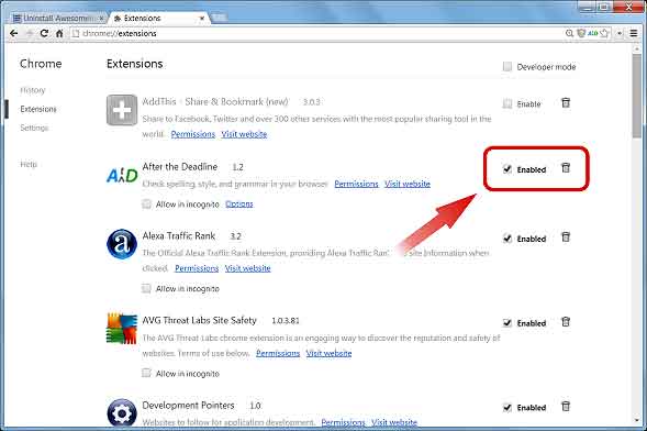 Seis trucos para mejorar a Google Chrome - chrome-extension-removal