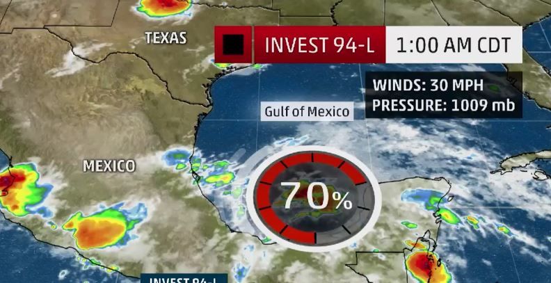 Se forma depresión tropical 4 en el Golfo de México