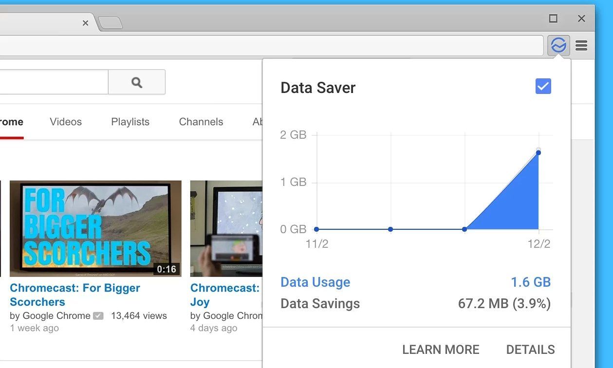 Seis trucos para mejorar a Google Chrome - data-saver