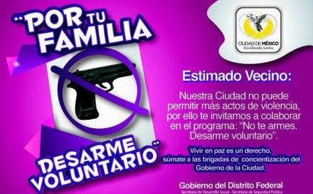 Programa de Desarme Voluntario capitalino recolecta más de mil 500 armas - desarme-voluntario