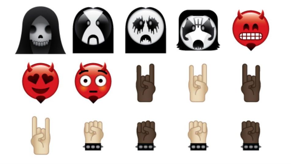Lanzan emojis enfocados en el heavy metal - emojis-Mashable-