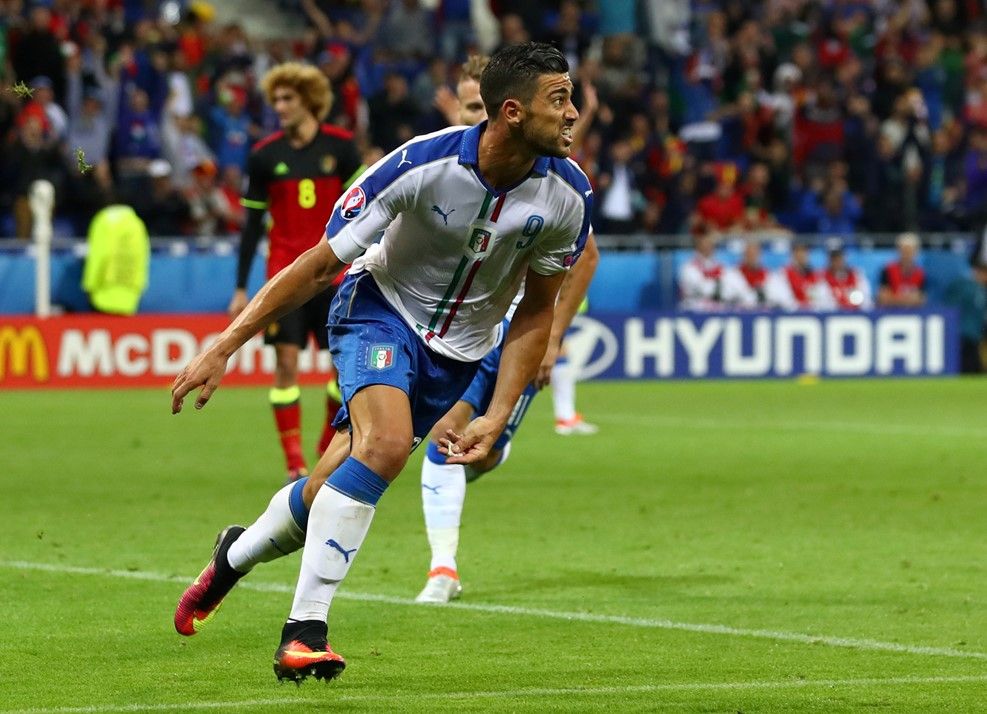 Una sólida Italia se impone a una decepcionante Bélgica - graziano-pelle