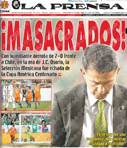 Medios internacionales destacan derrota de México - la-prensa