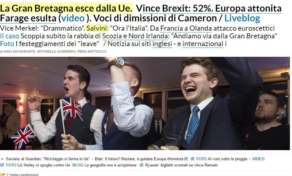 Reacciones de los medios tras el Brexit - la-republicca