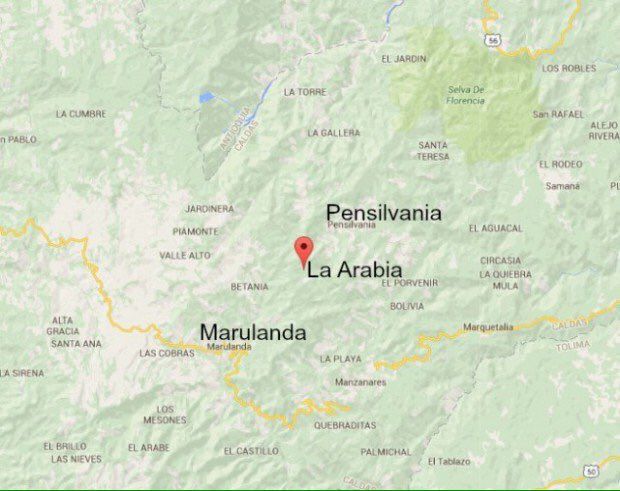 Mueren 17 personas en caída de helicóptero militar en Colombia - mapa-helicoptero