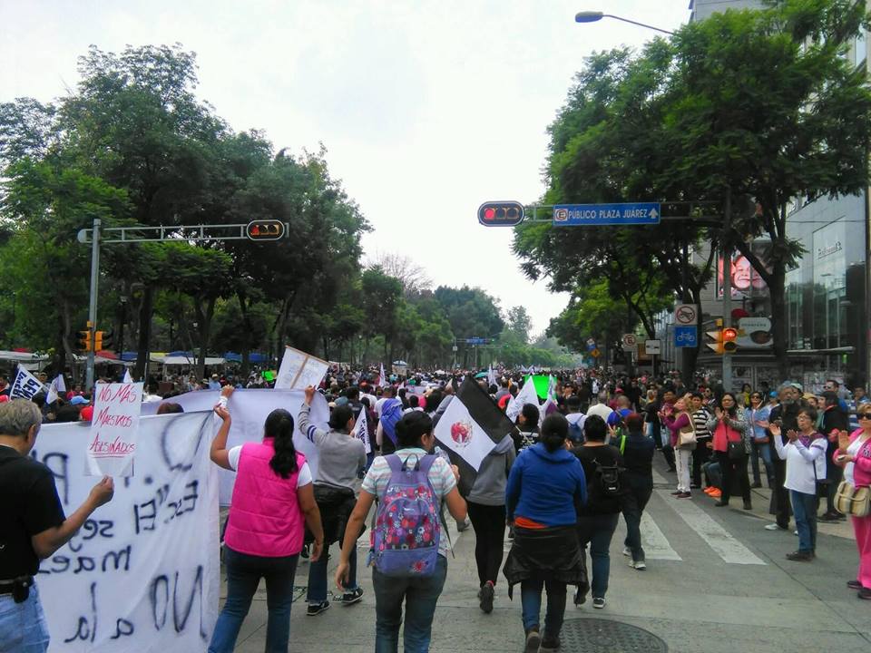 Manifestantes marchan del Ángel al Zócalo - marcha-12