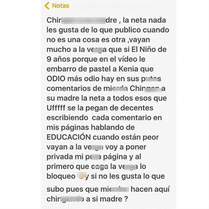 El cantante Larry Hernández insulta a seguidores en cuenta de Instagram - mensaje-larry-censurado-1