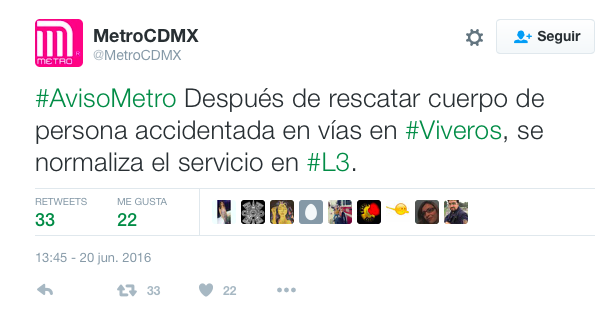 Muere persona al lanzarse a las vías del Metro - metro-viveros-2