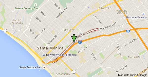 Detienen a hombre armado en Santa Mónica - olympic-blvd