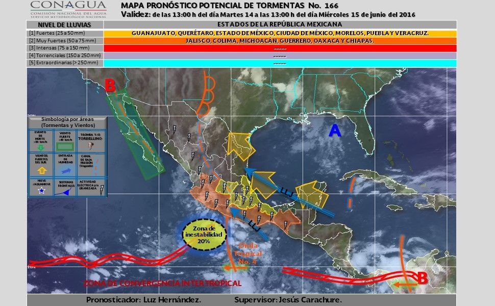 Prevén lluvias fuertes, tormentas eléctricas y granizo - potencial_tormentas-1-1