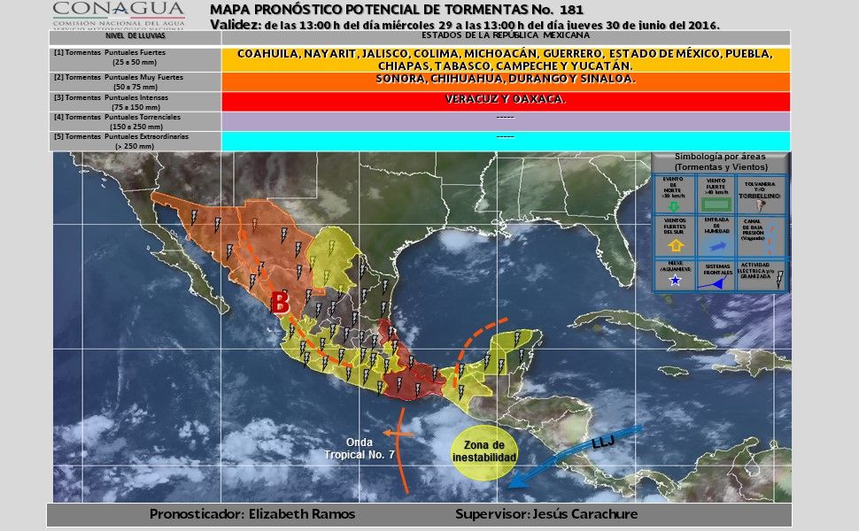 Seguirán las lluvias por onda tropical 7 - potencial_tormentas-4-2