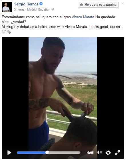 Video: Sergio Ramos da novatada y rapa a Morata - ramos